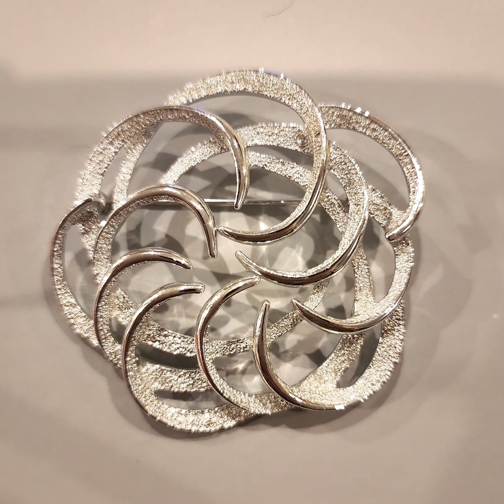 Vintage Silver Brooch By Sarah Coventry